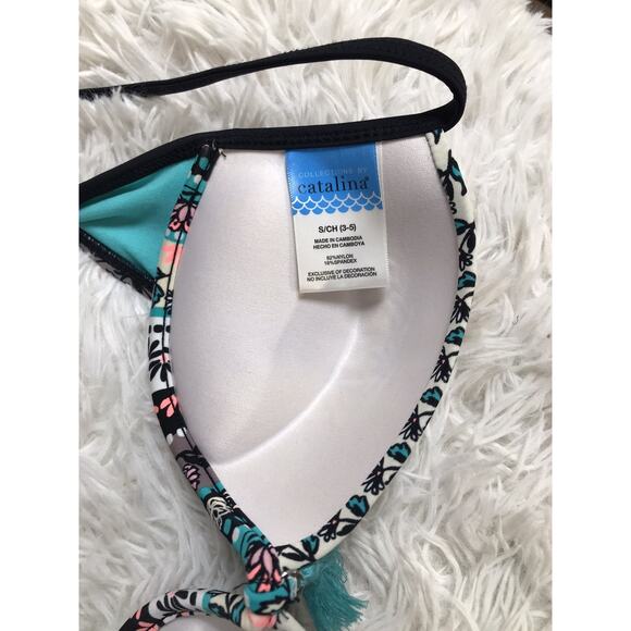 VGT Catalina S/CH (3-5) black SEQUINED Green push-up underwire bandeau top swim - Picture 5 of 6